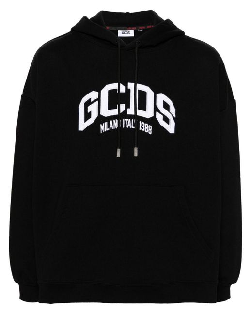Gcds Black Sweatshirt With Logo for men