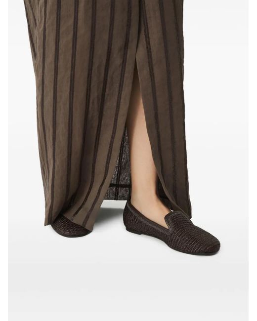 Brunello Cucinelli Brown Flat Shoes