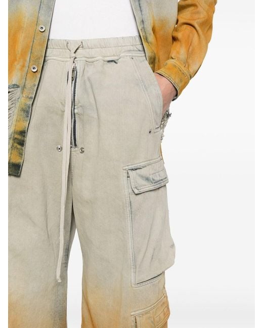 Jeans a gamba ampia Double Cargo Jumbo Belas di Rick Owens in White da Uomo