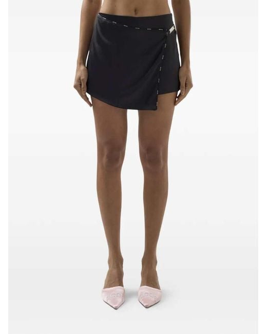 Gcds Black Minigonna Con Logo