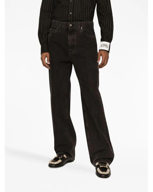 Dolce & Gabbana Black Grey Denim Jeans for men