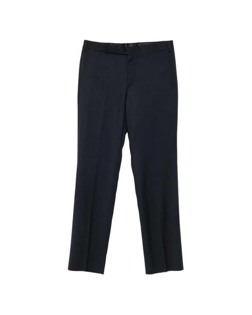 Lardini Blue Papalu Trousers With Pressed Crease for men