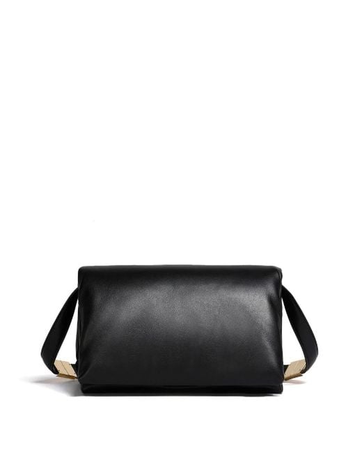 Marni Black Leather Prisma Shoulder Bag