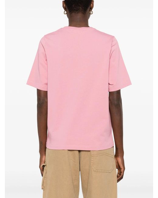 Maison Kitsuné Pink Fox Head Cotton T-Shirt