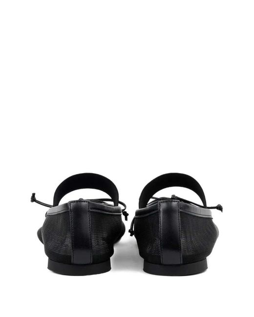 MM6 by Maison Margiela Black Ballet Flats With Inserts