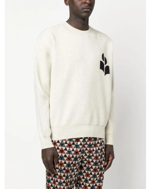 Isabel Marant White Atley Sweater for men