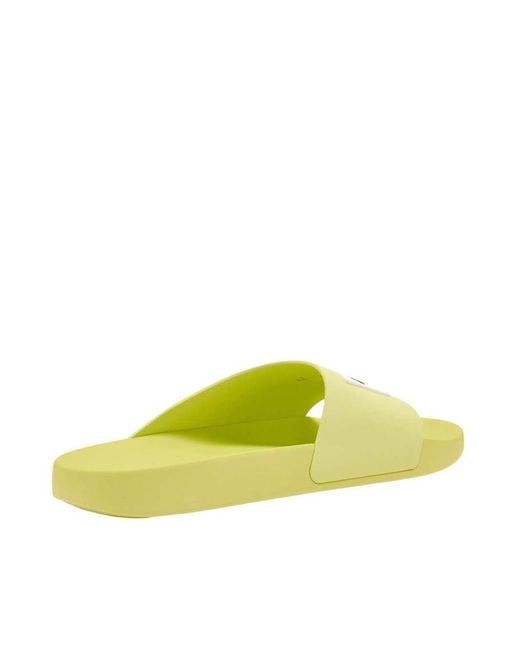 Givenchy Yellow Logo Slide Sandals for men