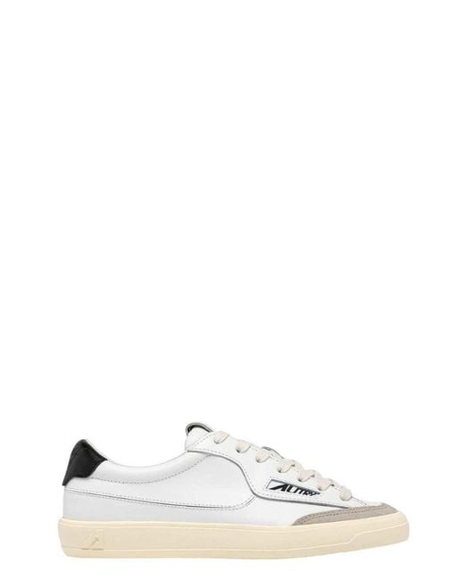Autry White Windscape Low Leather Sneakers for men