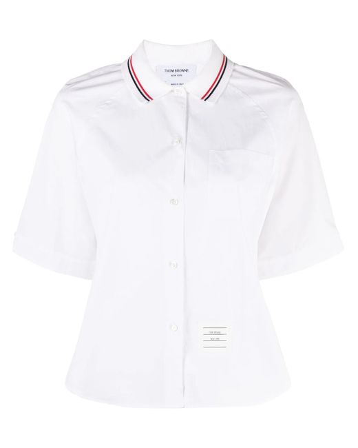 Thom Browne White Pleated Shirt