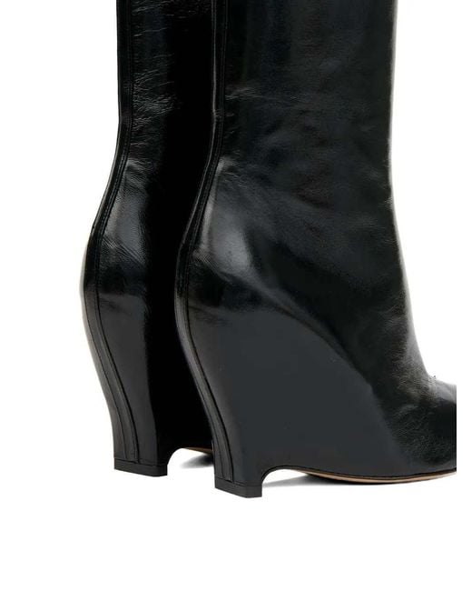 Maison Margiela Black Flat Ankle Boots
