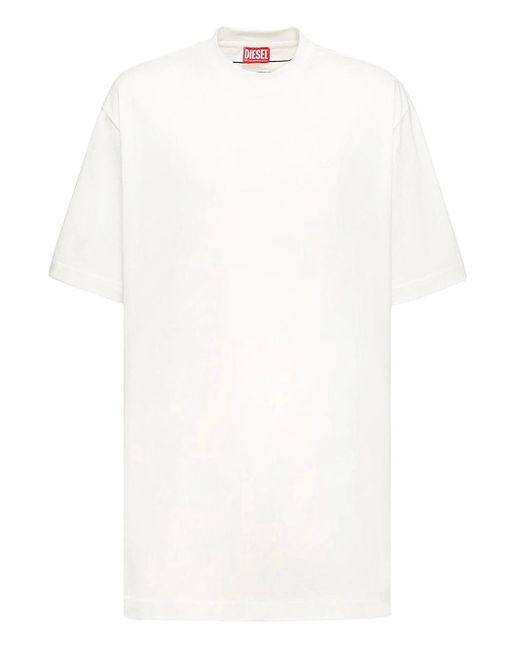 DIESEL White T-Shirt T-Boggy-Megoval-D for men