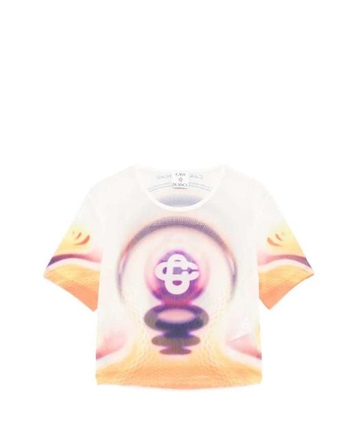 Casablanca Pink Graphic Print T-Shirt