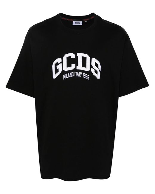 Gcds Black Lounge Cotton T-Shirt for men