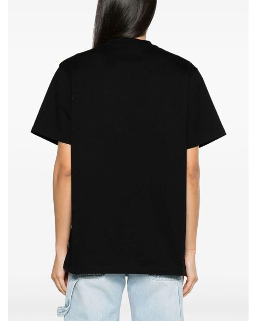 Stella McCartney Black Logo-Print Cotton T-Shirt