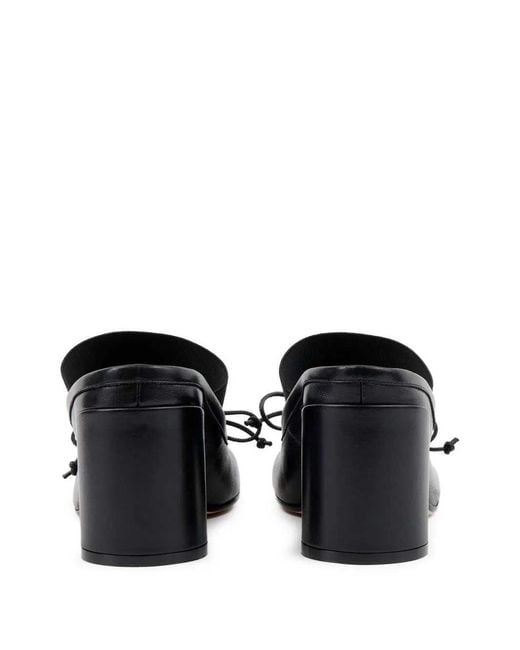 MM6 by Maison Margiela Black Anatomic Numeric Sandals