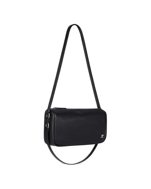 Courreges Black Three Sixty Small Crossbody Bag