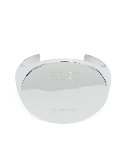 MM6 by Maison Margiela White Bracelet With Engraved Logo