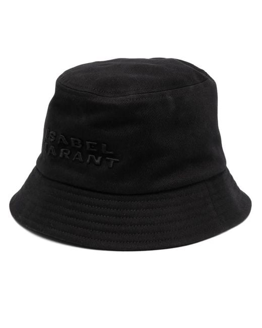 Isabel Marant Black Sand Cotton Haley Bucket Hat