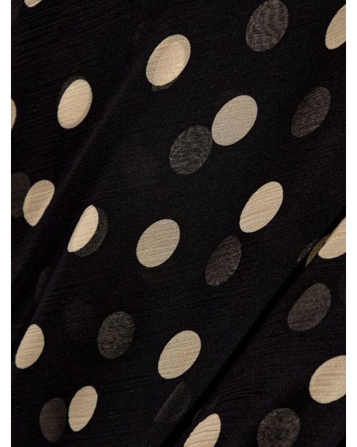 Stella McCartney Black Polka Dot-print Silk Minidress