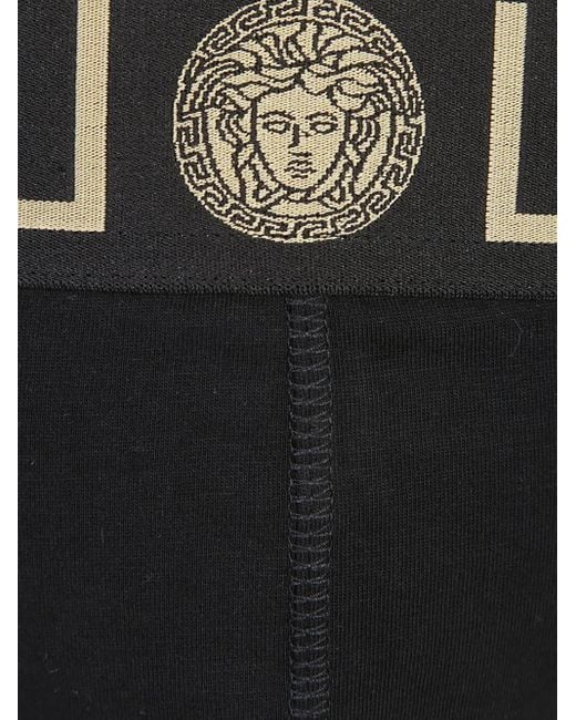 Versace Black Set Of Greca Medusa Head Briefs for men