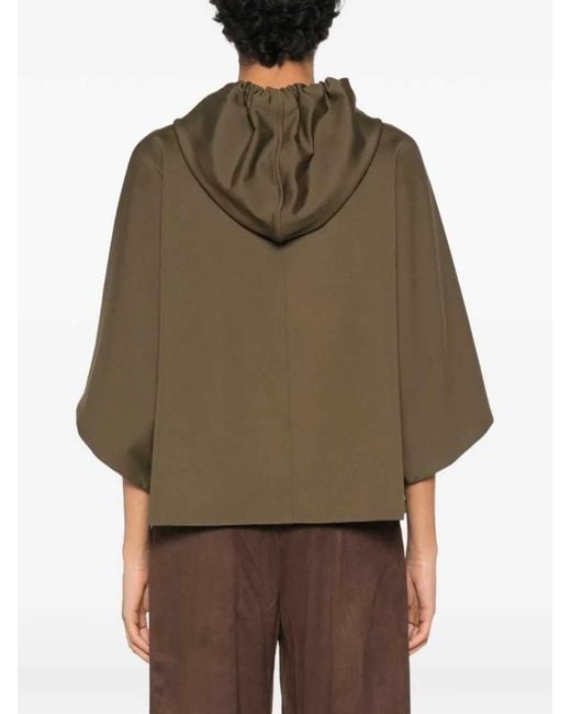 Max Mara Green Boxy Cotton Jersey Sweater