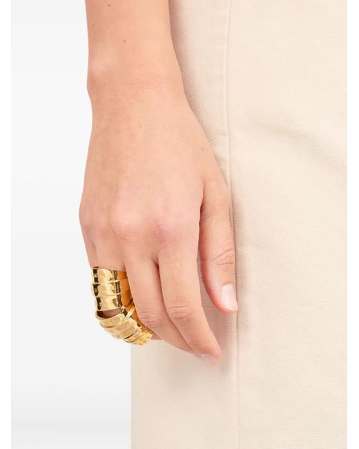 Signature Numer Ring di MM6 by Maison Martin Margiela in Metallic
