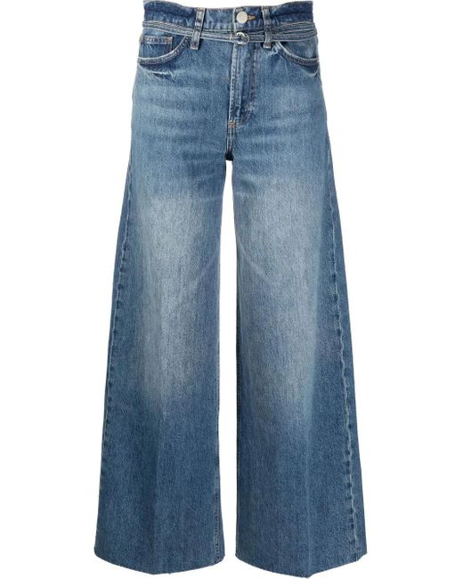 FRAME Blue Boyfriend Jeans With Faded Effect