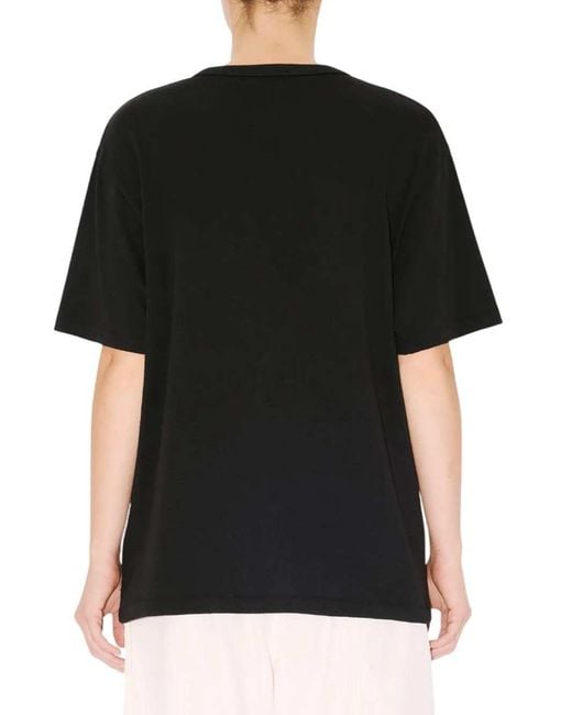 KENZO Black Loose-Fitting Cotton T-Shirt "Boke Flower 2.0"