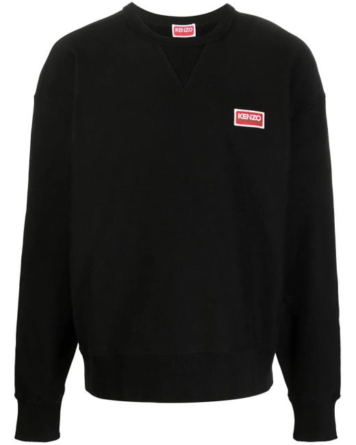 KENZO Black Sweatshirt With Paris Logo Print for men
