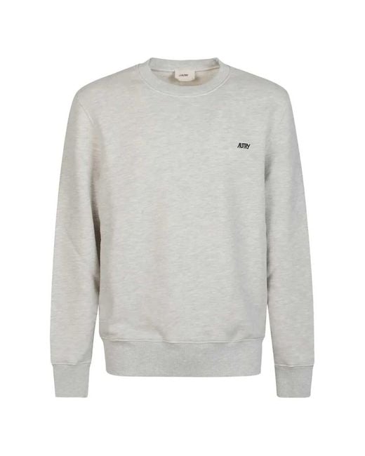 Autry Gray Sweatshirt With Embroidered Logo for men