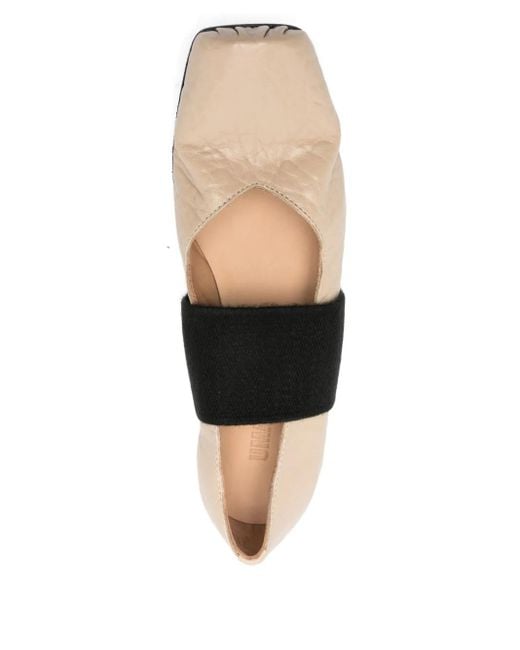 Uma Wang Natural Ballet Flats With Elastic Band