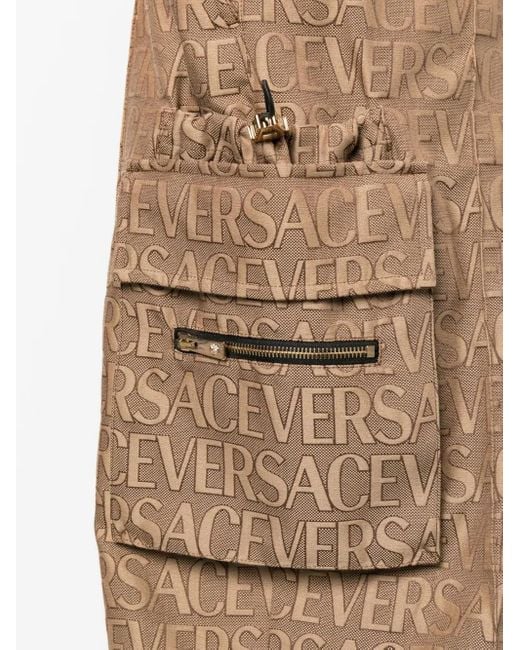 Versace Natural Allover Cargo Pants for men