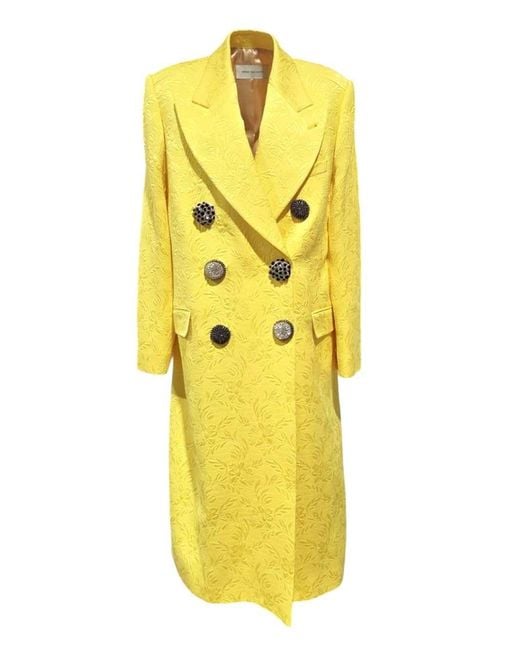 Dries Van Noten Yellow Coat 00025-Rosea Jewel 3265 W.W. Coat