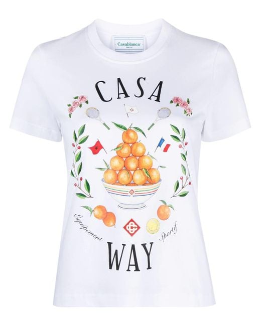 Casablancabrand White Casa Way T-Shirt