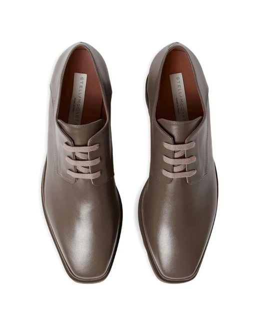 Stella McCartney Brown Elyse Logo Derbies