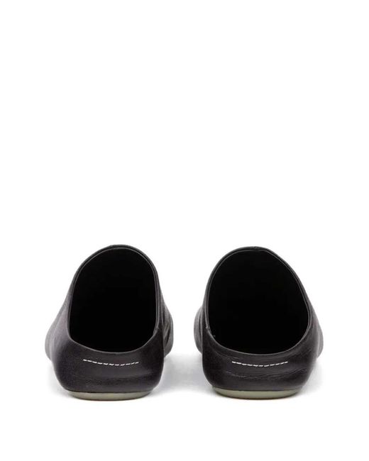MM6 by Maison Margiela Brown Square-Toe Slippers for men