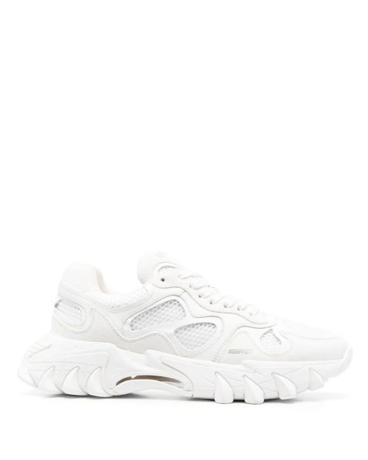 Balmain White B-East Chunky Sneakers for men