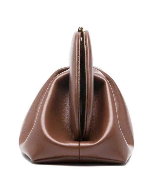 THEMOIRÈ Brown Bios Medium Clutch With Gathering
