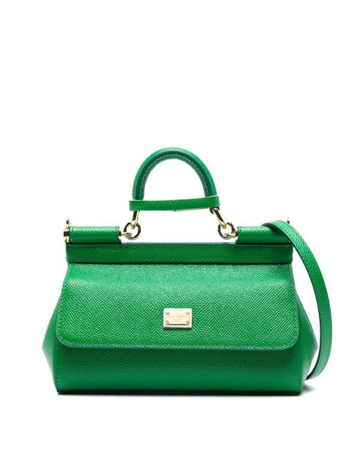 Dolce & Gabbana Green Small Sicily Shoulder Bag