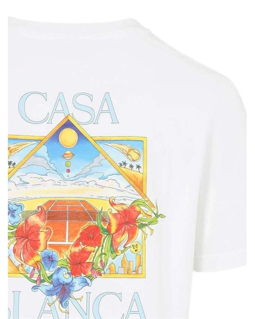 Casablanca White Classic T-Shirt for men