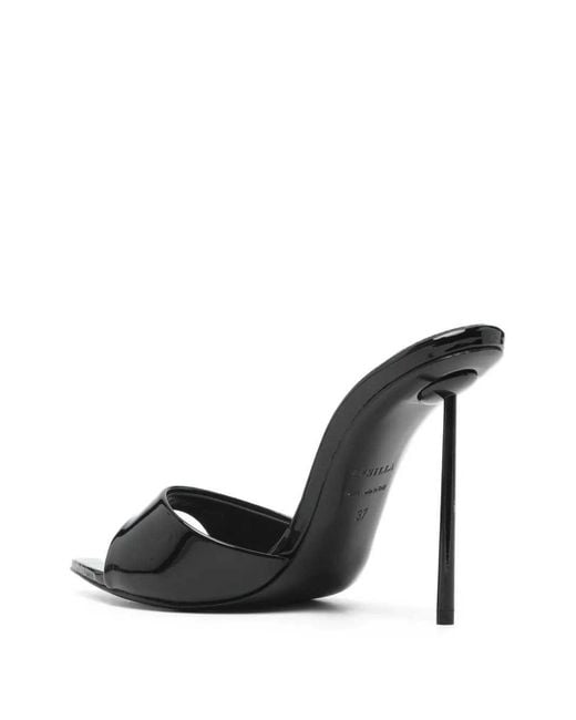 Le Silla Black Stiletto-Heeled Sandals