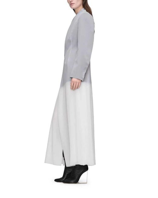 Maison Margiela White Long-Sleeved Midi Dress
