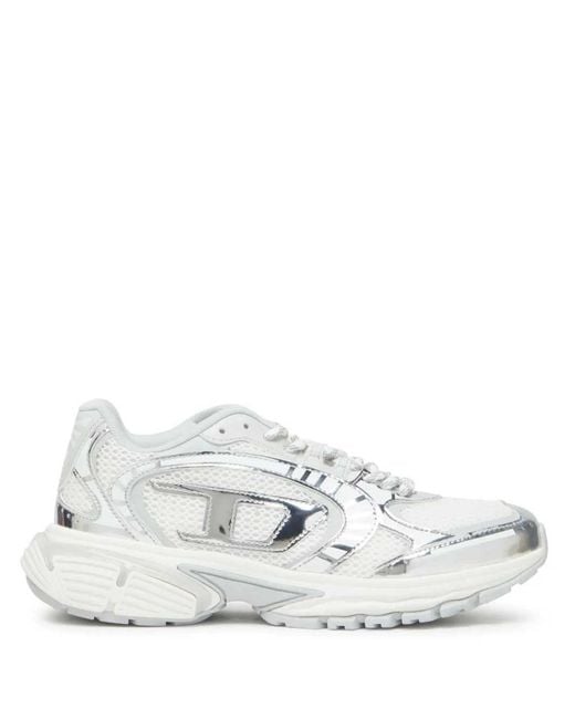 DIESEL White Sneakers With Insert Design