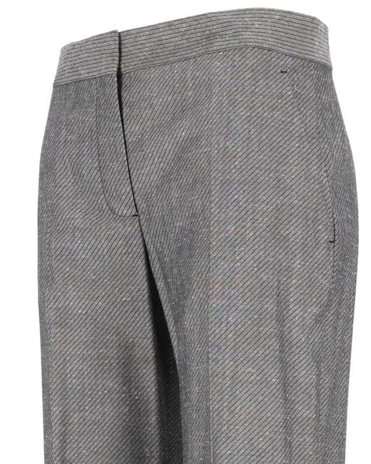 Stella McCartney Gray Straight-Leg Twill Trousers