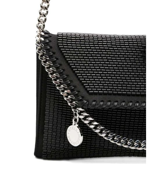 Stella McCartney White Falabella Sequin Shoulder Bag