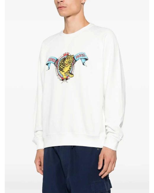 KENZO White Tiger Academy Sweatshirt for men