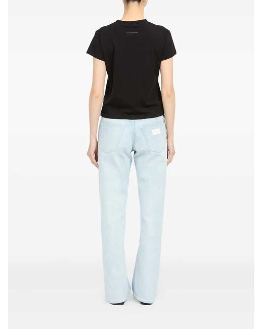 MM6 by Maison Margiela Black Crew-Neck T-Shirt