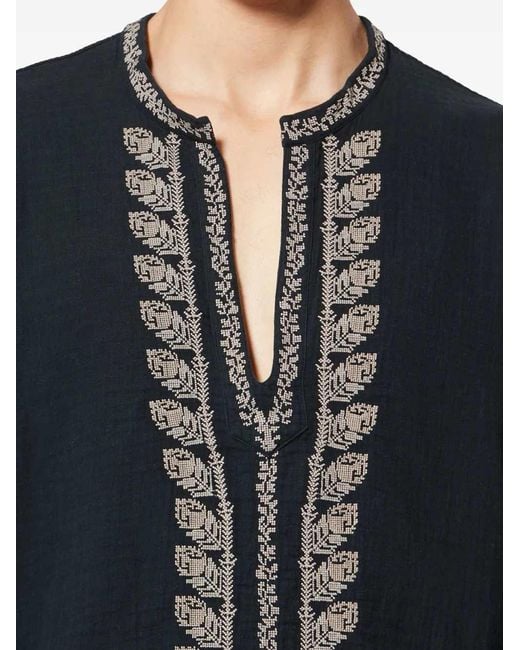 Isabel Marant Blue Cizalie Embroidered Top for men