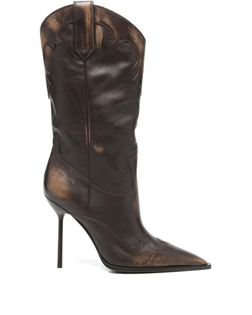 Paris Texas Brown Stiletto Heel Boots