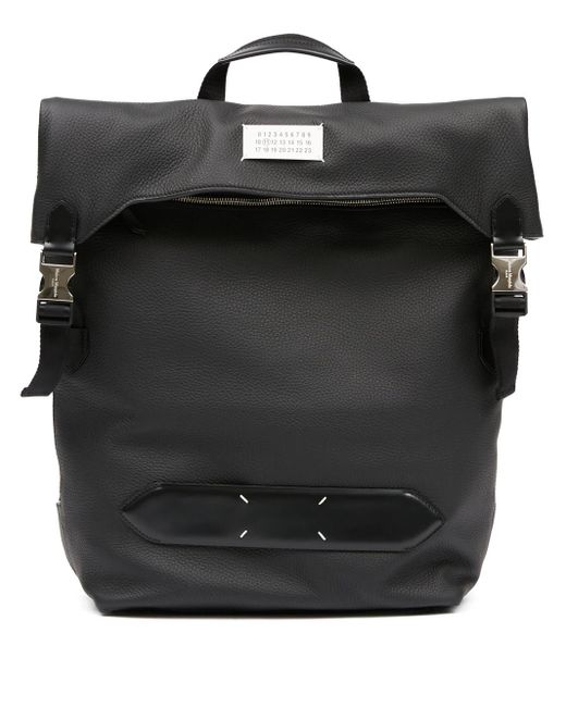 Maison Margiela Black 5Ac Backpack With Logo